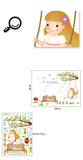 Baby Room Decor Garden Nursery Kids Theme Girl Swinging on Branch with Cute Cats