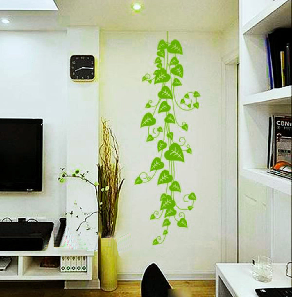 money plant wall stickers Green Pothos Vine- Wall Stickers/Wall Decals – DecalsDesignIndia