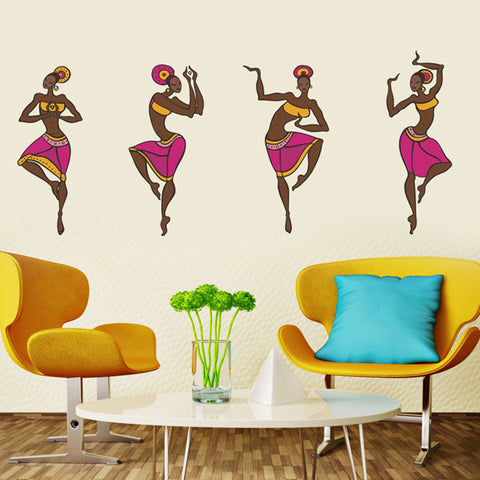 4 Dancing Tribal Ladies
