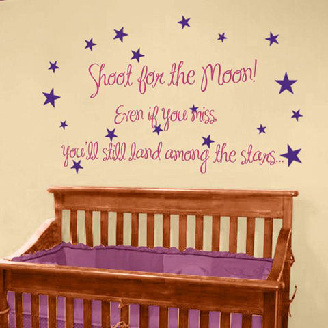 Shoot for the Moon Wall Quote