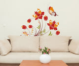 Flowers in the Garden Border Design Decals for Wall Living Room Home Decor Vinyl