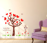 Love Tree with Heart-shaped Leaves Living Room Design for Home Decoration