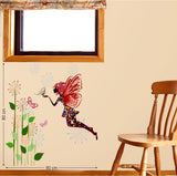 Fairy Beautiful Girls Room Design with Plants in Garden Vinyl