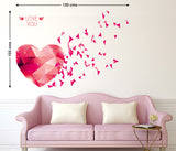 Love You Hearts Blowing in Pink DIY Bedroom Design