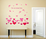 Hearts in Pink for My Sweet Love Sofa Backdrop Love Design Bedroom Design