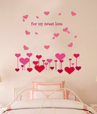 Hearts in Pink for My Sweet Love Sofa Backdrop Love Design Bedroom Design