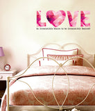 LOVE Word Alphabets Origami in Pink for Home Bedroom