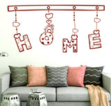 Welcome HOME Alphabets Hanging in Living Area Brown Vinyl