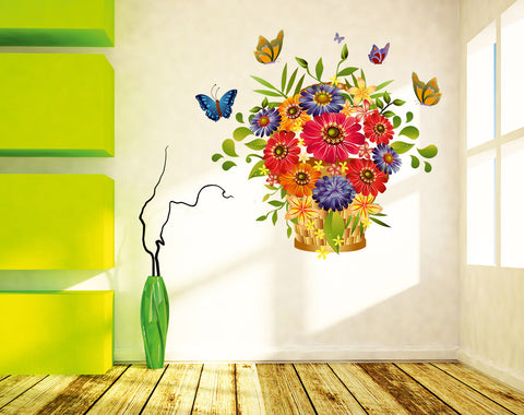 Flowers Beautiful Bouquet Arrangement Design for Hall Entrance Decoration Colourful Vinyl