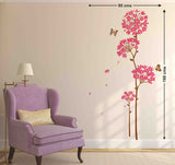 Flowers Pink Dandelion Large Size Vinyl Wall Decal for Home