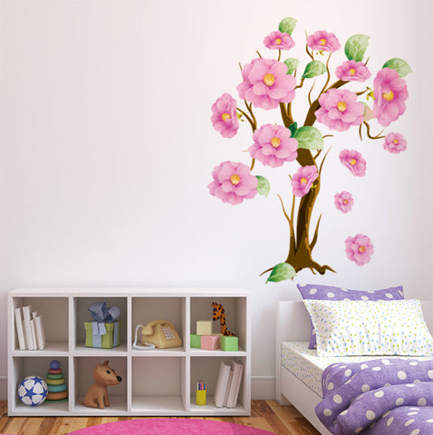 Tree with Beautiful Large Pink Elegant Flowers for Home