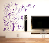 Floral Purple Vine TV LCD Background Design LED DIY Wall Decal Modern Decor