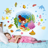 Girls Room Underwater Mermaid and Creatures