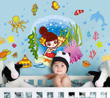 Girls Room Underwater Mermaid and Creatures