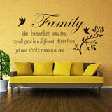 Family Like Branches Wall Quote