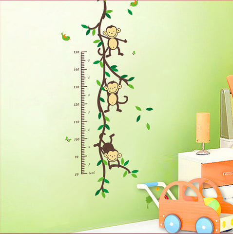 Height Chart with Swinging Monkeys