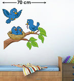 Adorable Blue Birds Feeding Baby Room