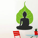 Buddha with Leaf Background