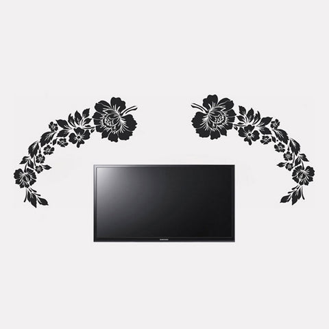 Black TV Background Flowers