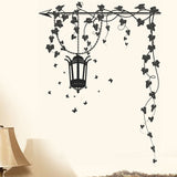 Hanging Lamp and Vines Black