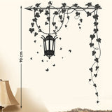 Hanging Lamp and Vines Black