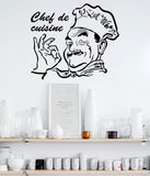 Kitchen Stylish Design Chef De Cuisine Restaurant Hotel DIY Vinyl Art