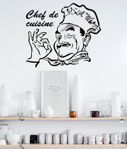 Kitchen Stylish Design Chef De Cuisine Restaurant Hotel DIY Vinyl Art