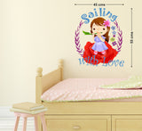 Baby Room Cartoon Girl Sitting on Flower Sailing with Love Kids Room Design