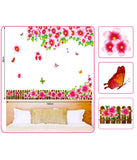 Flowers LCD TV Background LED Border Design Living Room Morning Glory Fence Vinyl