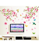 Flowers TV Background Branch LED LCD Living Area Decoration PVC Vinyl