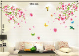 Flowers TV Background Branch LED LCD Living Area Decoration PVC Vinyl