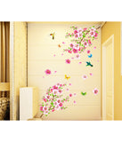 Flowers TV Background Branch LED LCD Living Area Decoration PVC Vinyl