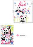 Animals Cute Girl Owl Panda for Baby Kids Cradle Backdrop Flowers and Nursery Butterflies Decals