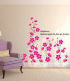 Flowers in Pink Self-Adhesive Beautiful Art for Home Skirting Border Decal