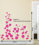 Flowers in Pink Self-Adhesive Beautiful Art for Home Skirting Border Decal