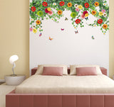 Bed Room Backdrop Hanging Realistic Daisy Flowers Falling From Ceiling Border Decoration Vinyl