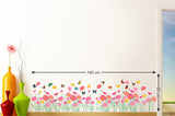 Flowers Beautiful Daisy Border Design for Living Room Waistline Skirting Vinyl