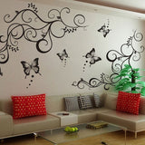 Lovely Black Butterflies Living Room