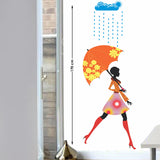 Girl Walking Down the Rain