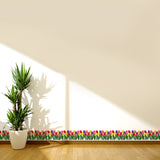 Baseboard Colorful Tulips Border