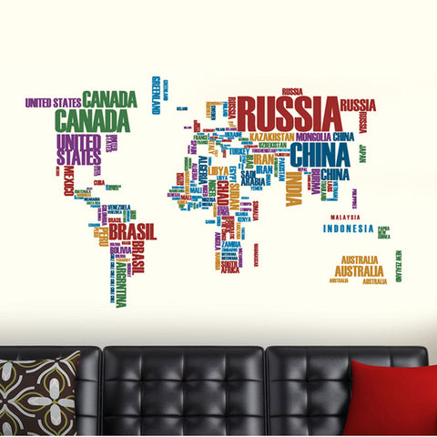 World Map with Country Names