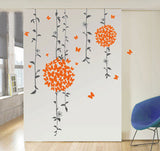 Orange Butterflies Bathroom Decal