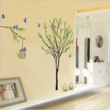 Black Root Tree Birds & Cage