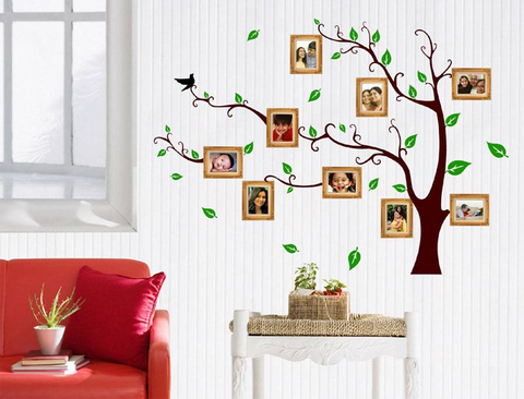 Living Room Family Photo Tree