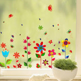 Border Design Colorful Fun Flowers