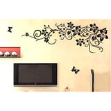 Black Floral Vine Removable