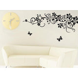 Black Floral Vine Removable